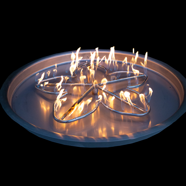 The push-button ignition, Penta-shaped fire pit kit from HPC